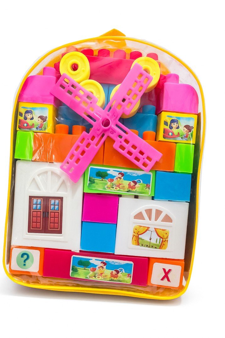 Educational Building Blocks Windmill House Set, Learning Toy for Kids 3-5 Years, Multicolour