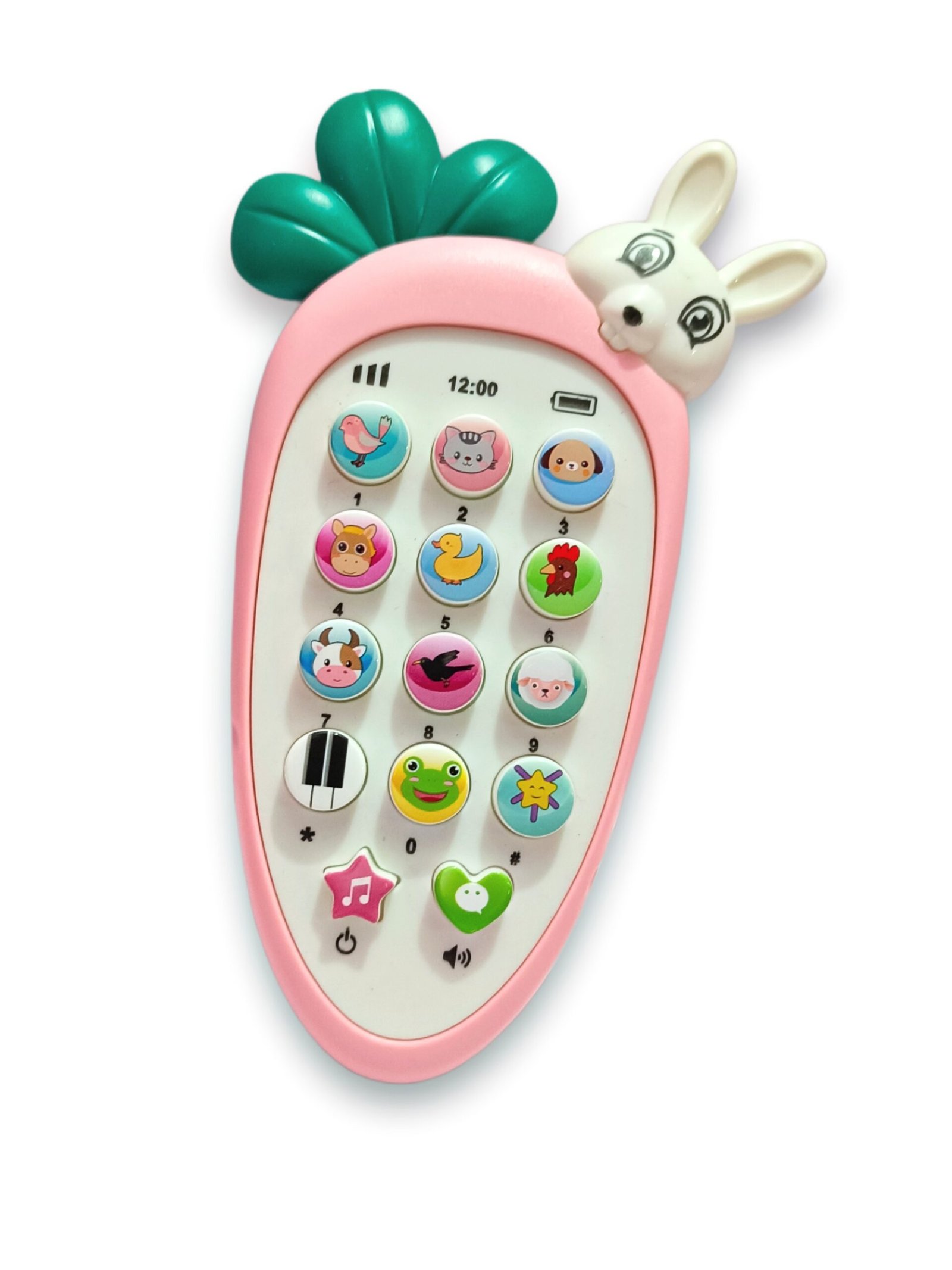 Mobile Phone Toy for Kids with Smart Phone Looks like Rabbit Sound Toy Smart Light Battery Operated for Girls Boys Power Source: 3xAAA Battery (Not Included) in Pack